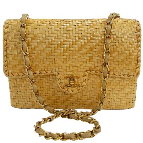 chanel vintage woven rattan